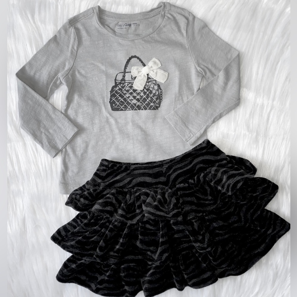 Baby Gap Girly Girl Purse Bow Top Skirt 18M 24M